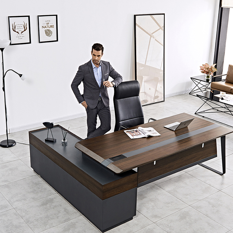 Office Tech Furniture - Modern Luxury Wooden Office Desk Workstation