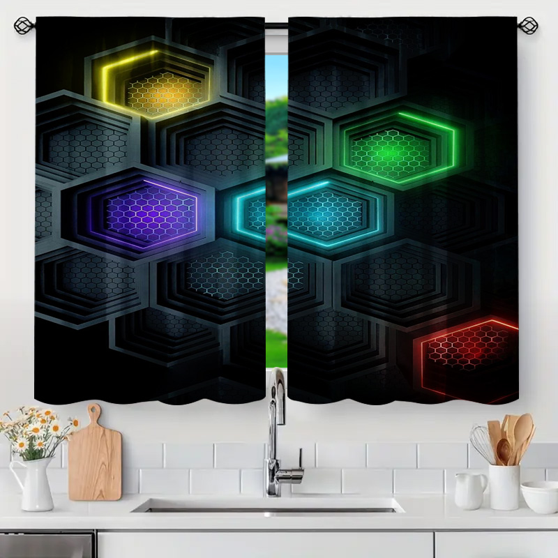 2pcs Modern Geometric Curtains - огляд і ціна Tech Office Youtube