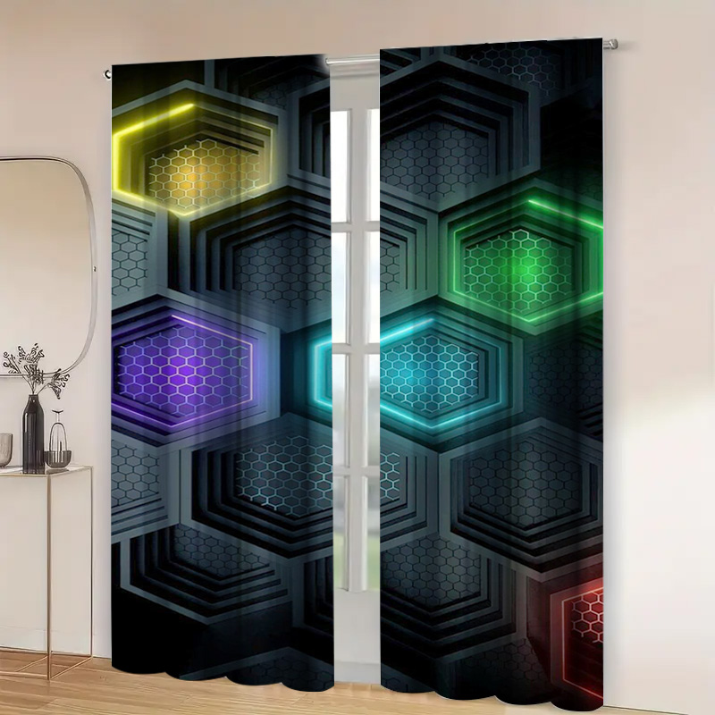 2pcs Modern Geometric Curtains - огляд і ціна Tech Office Youtube