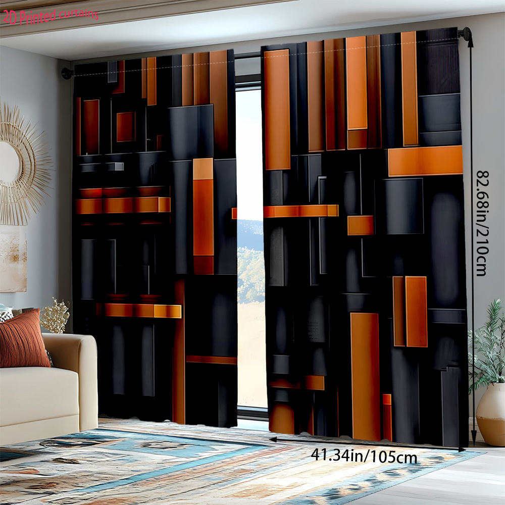 2pcs Abstract Geometric Curtai - огляд і ціна Tech Office Youtube