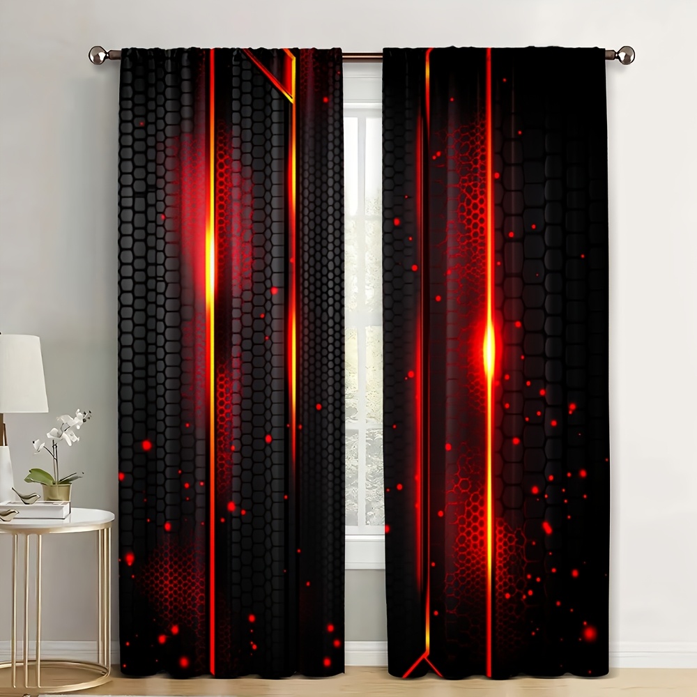 2pcs Lava Curtains Black Red C - огляд і ціна Tech Office Youtube