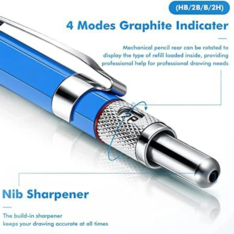 2.0mm Mechanical Pencil Set 2B - огляд і ціна Office Technician