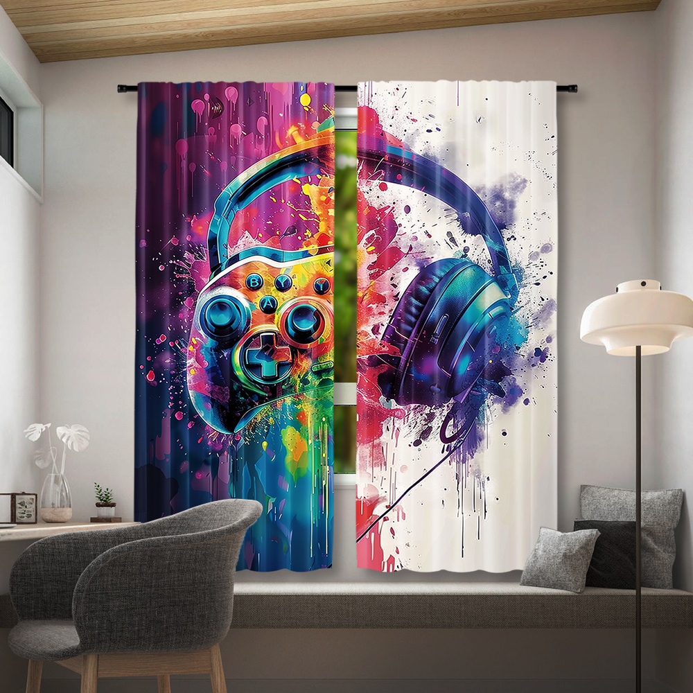 Gaming Controller Curtains Hea - огляд і ціна Office Tech Design