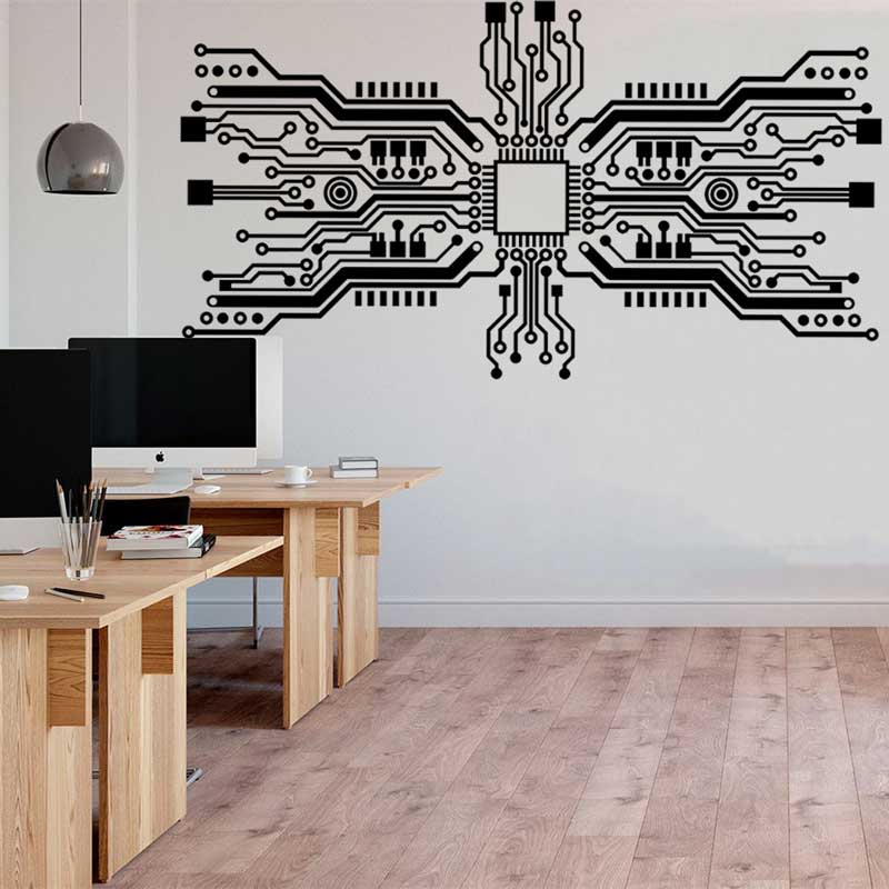 Circuit Board Chip Wall Sticke - огляд і ціна Office Tech Furniture