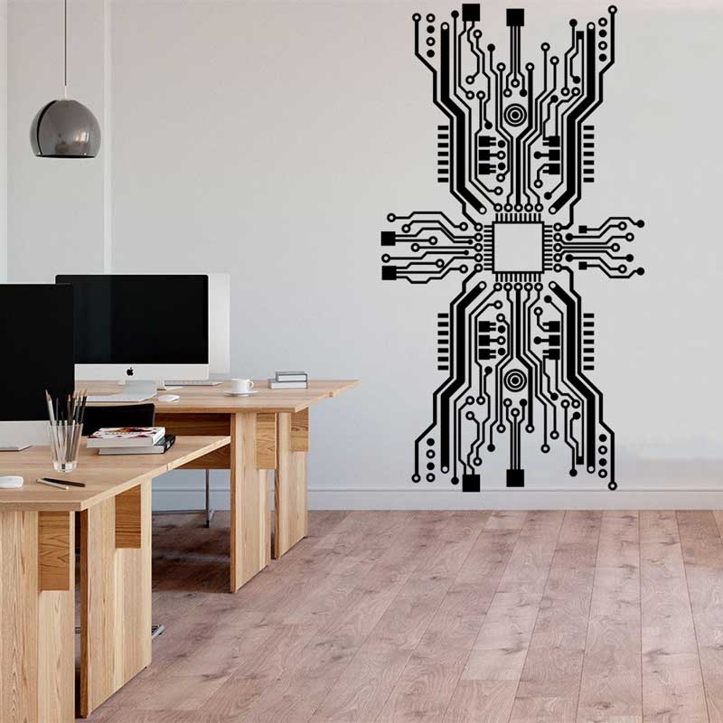 Circuit Board Chip Wall Sticke - огляд і ціна Office Tech Furniture