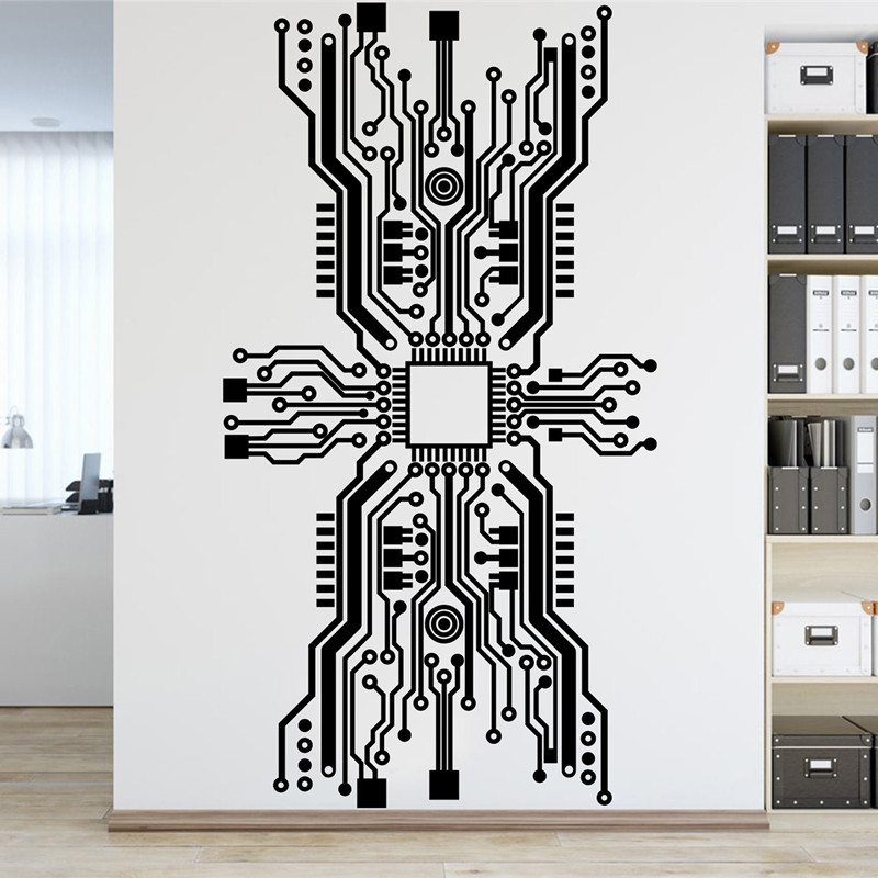 Circuit Board Chip Wall Sticke - огляд і ціна Office Tech Furniture