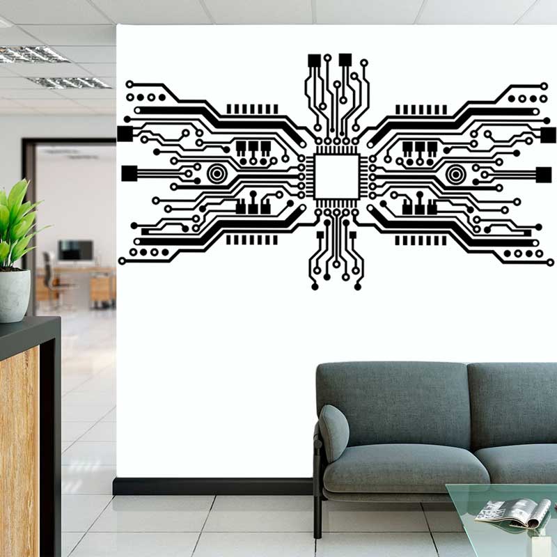 Circuit Board Chip Wall Sticke - огляд і ціна Office Tech Furniture